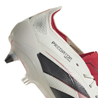 adidas Predator Elite IJzeren-Nop Voetbalschoenen (SG) Wit Zwart Rood