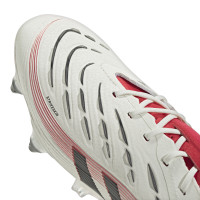 adidas Predator Elite IJzeren-Nop Voetbalschoenen (SG) Wit Zwart Rood