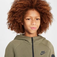 Nike Tech Fleece Sportswear Trainingspak Kids Donkergroen Olijfgroen Zwart