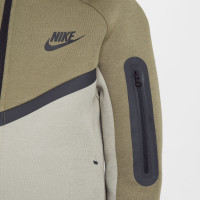 Nike Tech Fleece Sportswear Vest Kids Olijfgroen Grijs Zwart