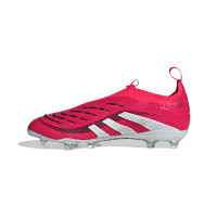 adidas Predator Elite Veterloze Gras Voetbalschoenen (FG) Kids Rood Wit Zwart