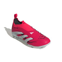 adidas Predator Elite Veterloze Gras Voetbalschoenen (FG) Kids Rood Wit Zwart