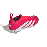 adidas Predator Elite Veterloze Gras Voetbalschoenen (FG) Kids Rood Wit Zwart