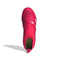 adidas Predator Elite Veterloze Gras Voetbalschoenen (FG) Kids Rood Wit Zwart