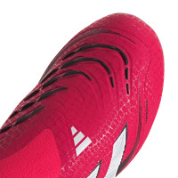 adidas Predator Elite Veterloze Gras Voetbalschoenen (FG) Kids Rood Wit Zwart