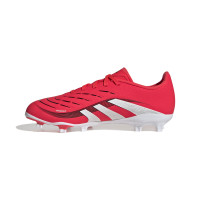 adidas Predator League Gras / Kunstgras Voetbalschoenen (MG) Kids Rood Wit Zwart