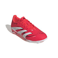 adidas Predator League Gras / Kunstgras Voetbalschoenen (MG) Kids Rood Wit Zwart