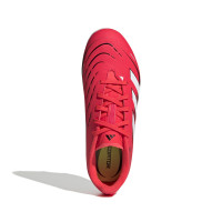 adidas Predator League Gras / Kunstgras Voetbalschoenen (MG) Kids Rood Wit Zwart