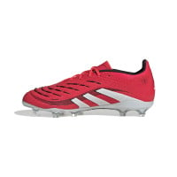 adidas Predator Elite Gras Voetbalschoenen (FG) Kids Rood Wit Zwart