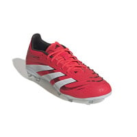 adidas Predator Elite Gras Voetbalschoenen (FG) Kids Rood Wit Zwart