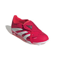 adidas Predator League FT Gras Voetbalschoenen (FG) Kids Rood Wit Zwart