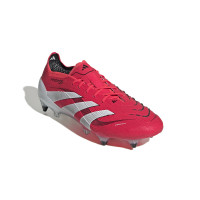 adidas Predator Elite IJzeren-Nop Voetbalschoenen (SG) Rood Wit Zwart