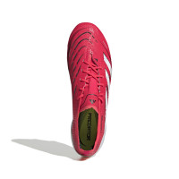 adidas Predator Elite IJzeren-Nop Voetbalschoenen (SG) Rood Wit Zwart