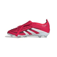 adidas Predator Elite FT Gras Voetbalschoenen (FG) Kids Rood Wit Zwart