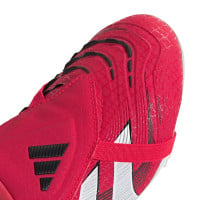 adidas Predator Elite FT Gras Voetbalschoenen (FG) Kids Rood Wit Zwart