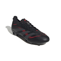 adidas Predator League Gras / Kunstgras Voetbalschoenen (MG) Zwart Grijs Rood