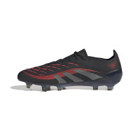 adidas Predator Elite Gras Voetbalschoenen (FG) Zwart Grijs Rood