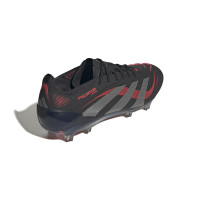 adidas Predator Elite Gras Voetbalschoenen (FG) Zwart Grijs Rood