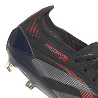 adidas Predator Elite Gras Voetbalschoenen (FG) Zwart Grijs Rood