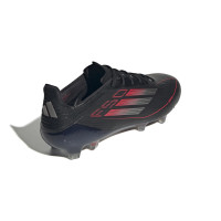 adidas F50 Elite Gras Voetbalschoenen (FG) Zwart Rood Zilver