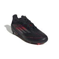 adidas F50 Elite Gras Voetbalschoenen (FG) Kids Zwart Rood Zilver