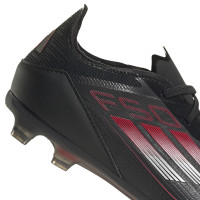 adidas F50 Elite Gras Voetbalschoenen (FG) Kids Zwart Rood Zilver