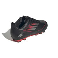 adidas F50 Club Gras / Kunstgras Voetbalschoenen (FxG) Kids Zwart Rood Zilver