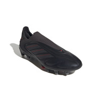 adidas Copa Pure III Elite Veterloze Gras Voetbalschoenen (FG) Zwart Donkergrijs Rood