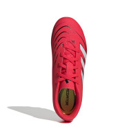 adidas Predator Club Gras / Kunstgras Voetbalschoenen (MG) Kids Rood Wit Zwart