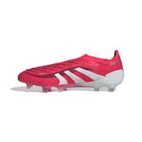 adidas Predator Elite Veterloze Gras Voetbalschoenen (FG) Rood Wit Zwart