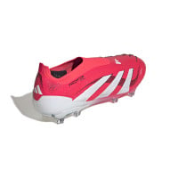 adidas Predator Elite Veterloze Gras Voetbalschoenen (FG) Rood Wit Zwart