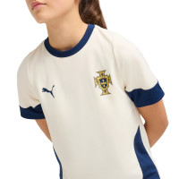 PUMA Portugal Trainingsshirt 2025-2026 Kids Gebroken Wit Donkerblauw