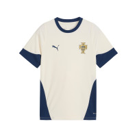 PUMA Portugal Trainingsshirt 2025-2026 Kids Gebroken Wit Donkerblauw