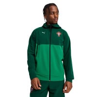 PUMA Portugal Pumatech Trainingsjack Woven 2025-2026 Donkergroen Groen Wit