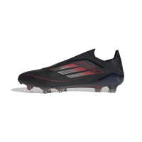 adidas F50 Elite Veterloze Gras Voetbalschoenen (FG) Zwart Rood Zilver