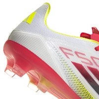 adidas F50 Pro Gras Voetbalschoenen (FG) Wit Rood Zwart Geel