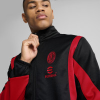 PUMA AC Milan ftblNRGY+ Joggingpak Full-Zip 2024-2025 Zwart Rood