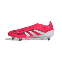 adidas Predator Elite Veterloze IJzeren-Nop Voetbalschoenen (SG) Rood Wit Zwart