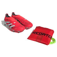 adidas Predator Elite Veterloze IJzeren-Nop Voetbalschoenen (SG) Rood Wit Zwart