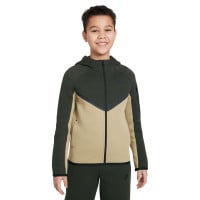 Nike Tech Fleece Sportswear Trainingspak Kids Beige Donkergroen Zwart