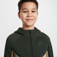 Nike Tech Fleece Sportswear Trainingspak Kids Beige Donkergroen Zwart