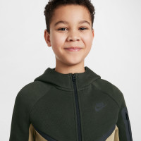 Nike Tech Fleece Sportswear Vest Kids Beige Donkergroen Zwart