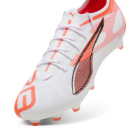 PUMA Ultra 5 Pro Gras / Kunstgras Voetbalschoenen (MG) Wit Zwart Rood