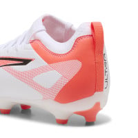 PUMA Ultra 5 Match Gras / Kunstgras Voetbalschoenen (MG) Kids Wit Zwart Rood