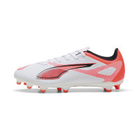 PUMA Ultra 5 Play Gras / Kunstgras Voetbalschoenen (MG) Wit Zwart Rood