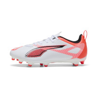 PUMA Ultra 5 Play Gras / Kunstgras Voetbalschoenen (MG) Kids Wit Zwart Rood