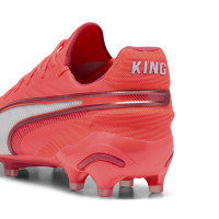 PUMA King Ultimate Gras / Kunstgras Voetbalschoenen (MG) Rood Wit