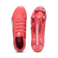 PUMA King Ultimate IJzeren-Nop Voetbalschoenen (SG) Rood Wit