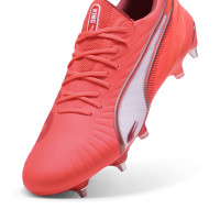 PUMA King Ultimate IJzeren-Nop Voetbalschoenen (SG) Rood Wit