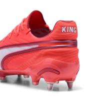 PUMA King Ultimate IJzeren-Nop Voetbalschoenen (SG) Rood Wit